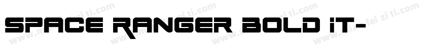 Space Ranger Bold It字体转换